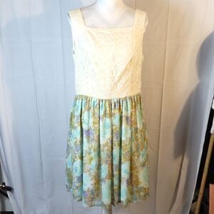 Maurices Sleeveless Lace Floral Dress